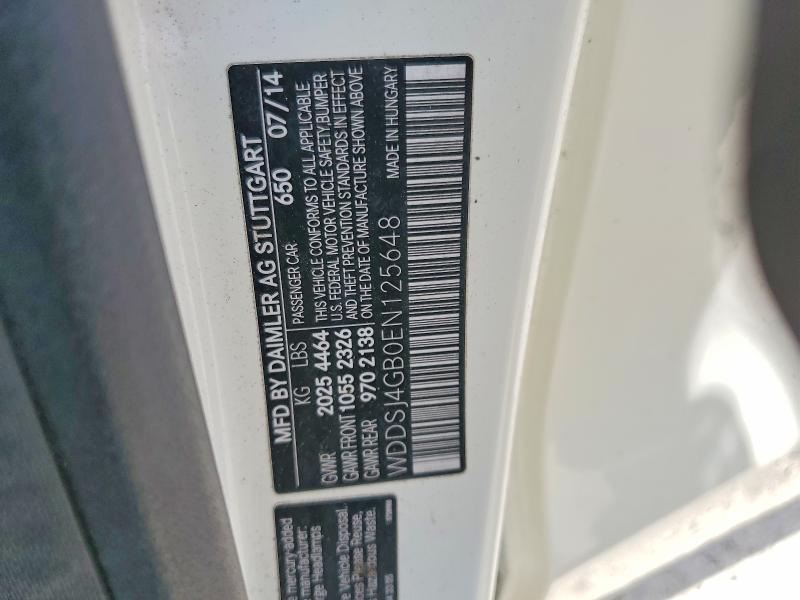 Aukcja sprzedaży 2014 Mercedes-benz Cla, vin: WDDSJ4GB0EN125648, numer aukcji: 55958686