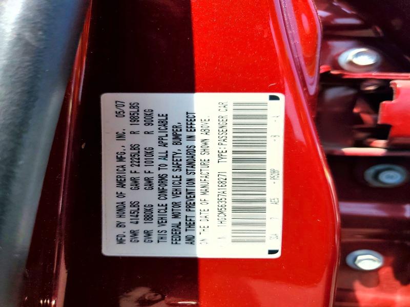 Продаж на аукціоні авто 2007 Honda Accord, vin: 1HGCM56357A168271, номер лоту: 58047416