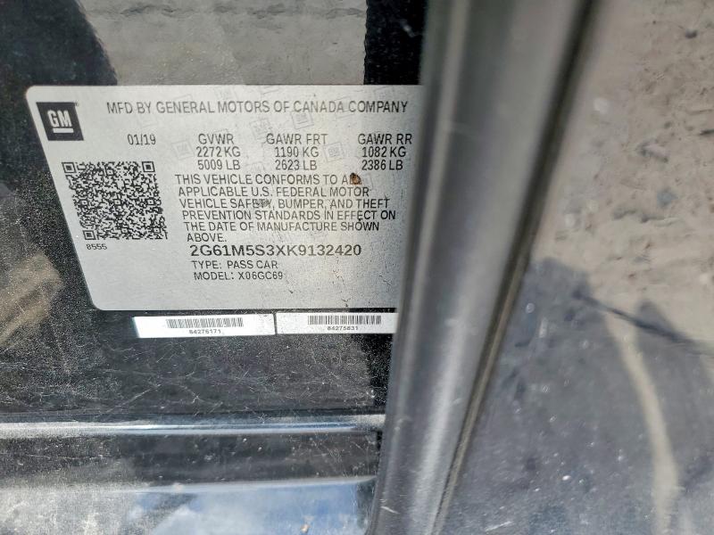 Aukcja sprzedaży 2019 Cadillac Xts, vin: 2G61M5S3XK9132420, numer aukcji: 58844306