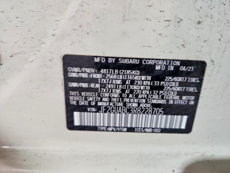 Aukcja sprzedaży 2024 Subaru Crosstrek, vin: JF2GUABC3R8228705, numer aukcji: 56216116