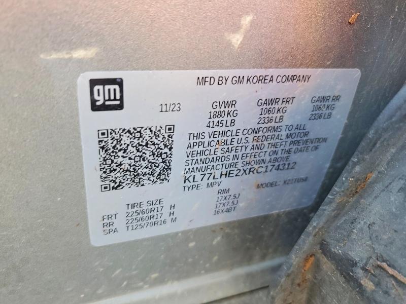 Aukcja sprzedaży 2024 Chevrolet Trax, vin: KL77LHE2XRC174312, numer aukcji: 57815426