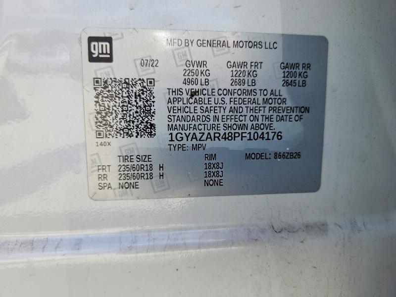 Продажа на аукционе авто 2023 Cadillac Xt4, vin: 1GYAZAR48PF104176, номер лота: 57503996