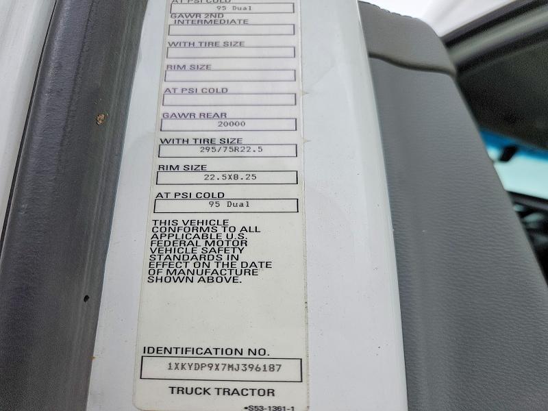 Продажа на аукционе авто 2021 Kenworth Construction, vin: 1XKYDP9X7MJ396187, номер лота: 58775266