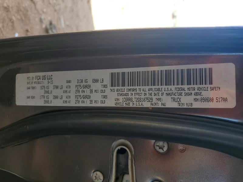 2016 Ram 1500 მანქანა იყიდება აუქციონზე, vin: 1C6RR6LT2GS107529, აუქციონის ნომერი: 58617506