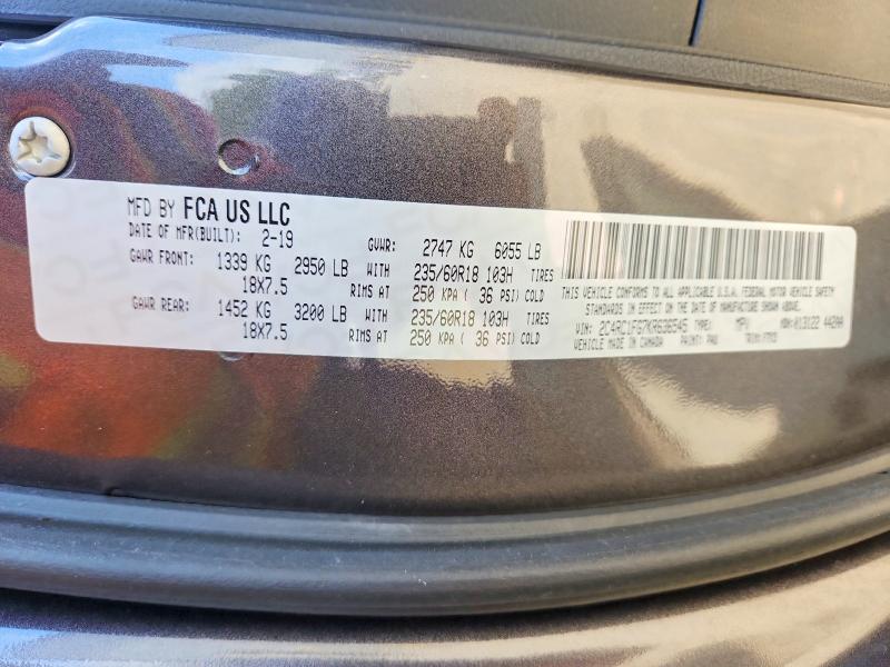 Aukcja sprzedaży 2019 Chrysler Pacifica, vin: 2C4RC1FG7KR636545, numer aukcji: 57213446