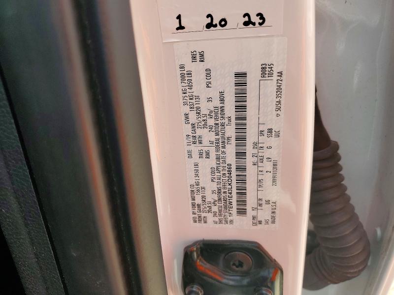 Aukcja sprzedaży 2020 Ford F150, vin: 1FTEW1E43LKD04860, numer aukcji: 57265466