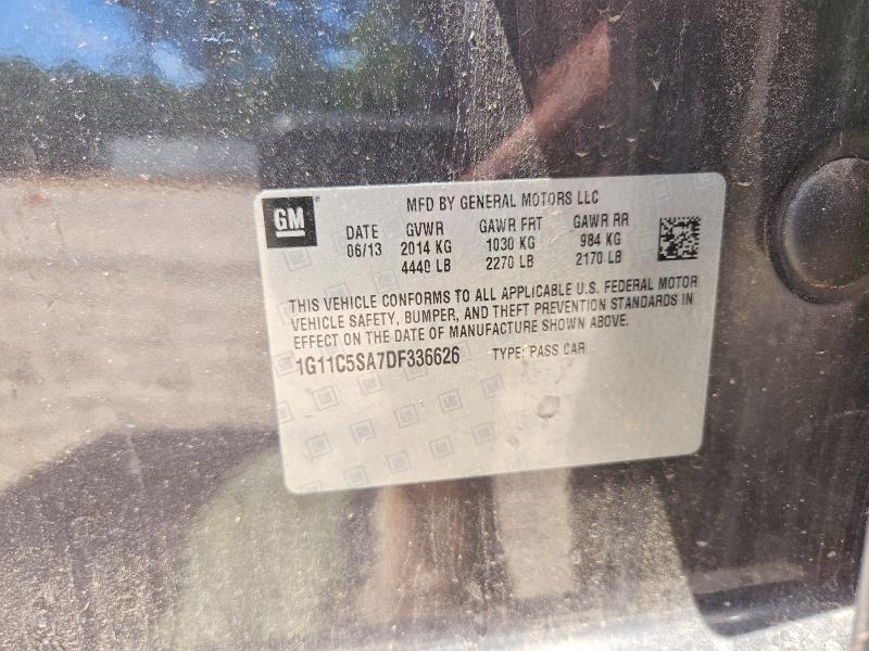2013 Chevrolet Malibu მანქანა იყიდება აუქციონზე, vin: 1G11C5SA7DF336626, აუქციონის ნომერი: 58718416