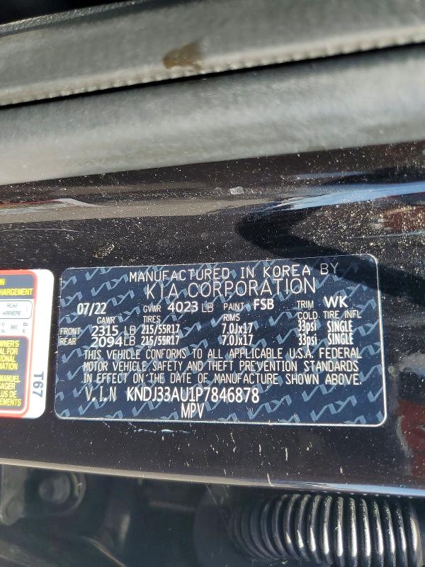 Aukcja sprzedaży 2023 Kia Soul, vin: KNDJ33AU1P7846878, numer aukcji: 54899876