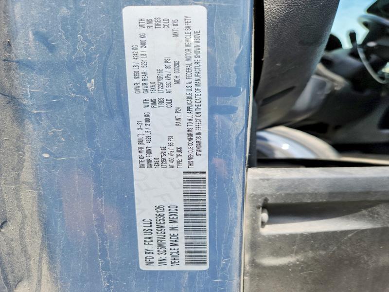 2021 Ram Promaster 3500 მანქანა იყიდება აუქციონზე, vin: 3C6MRVJG9ME536126, აუქციონის ნომერი: 56364976