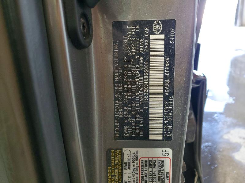 Aukcja sprzedaży 2004 Toyota Camry, vin: 4T1BE32K94U866008, numer aukcji: 55618456