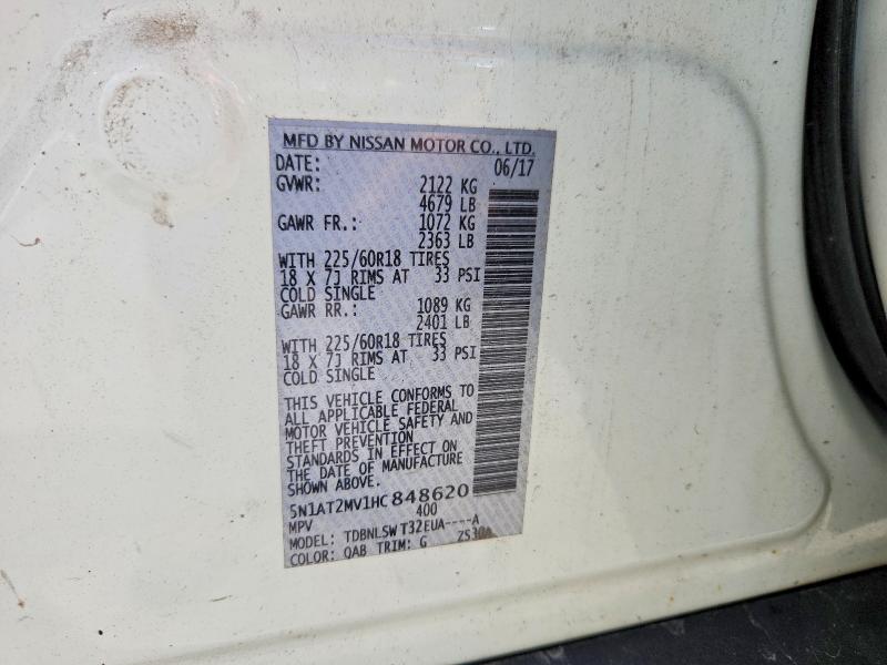Aukcja sprzedaży 2017 Nissan Rogue, vin: 5N1AT2MV1HC848620, numer aukcji: 56448456