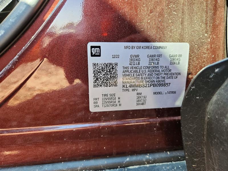 58360946 :رقم المزاد ، KL4MMBS21PB099887 vin ، 2023 Buick Encore Gx مزاد بيع