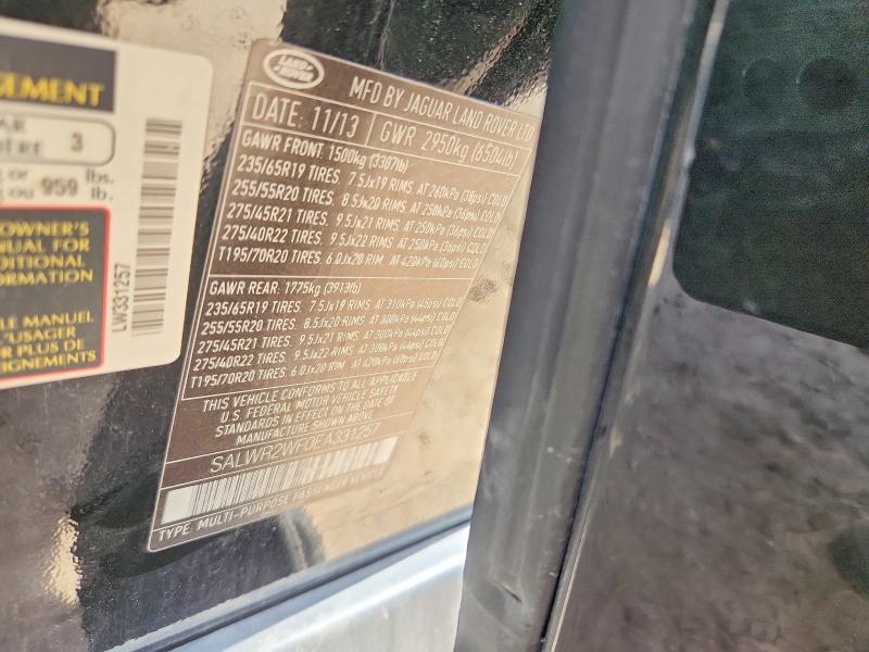 Продажа на аукционе авто 2014 Land Rover Range Rover Sport, vin: SALWR2WF0EA331257, номер лота: 58429326