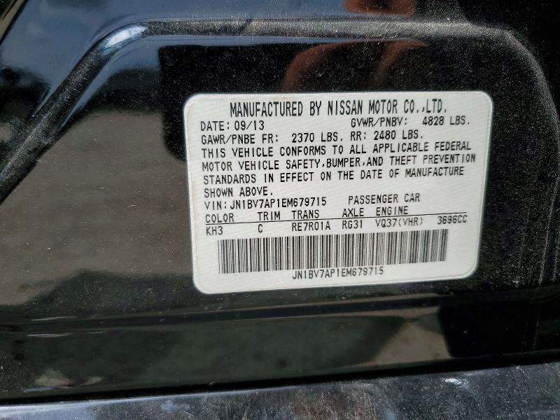 Продажа на аукционе авто 2014 Infiniti Q50, vin: JN1BV7AP1EM679715, номер лота: 55931346
