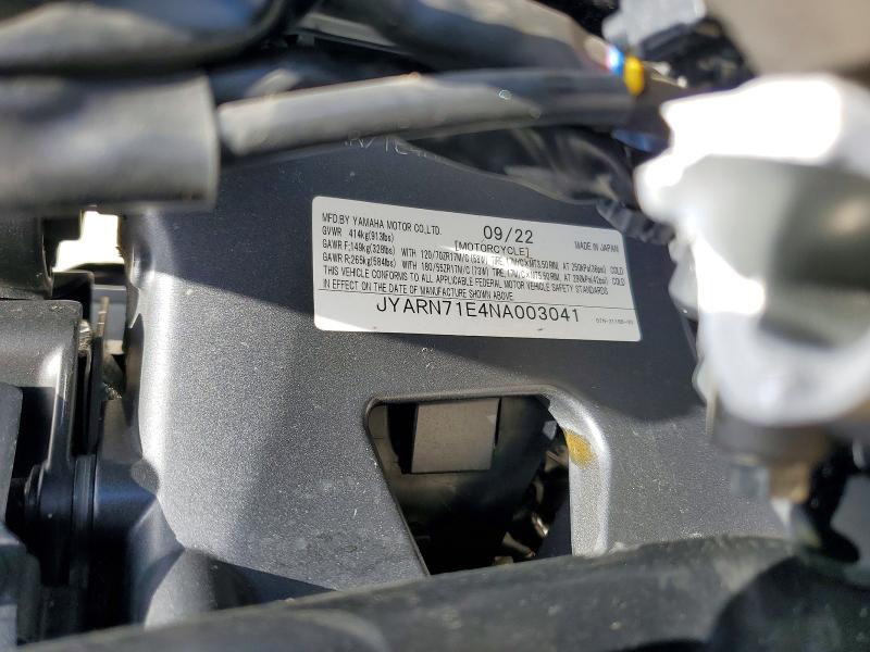 Продажа на аукционе авто 2022 Yamaha Mt09, vin: JYARN71E4NA003041, номер лота: 58223446