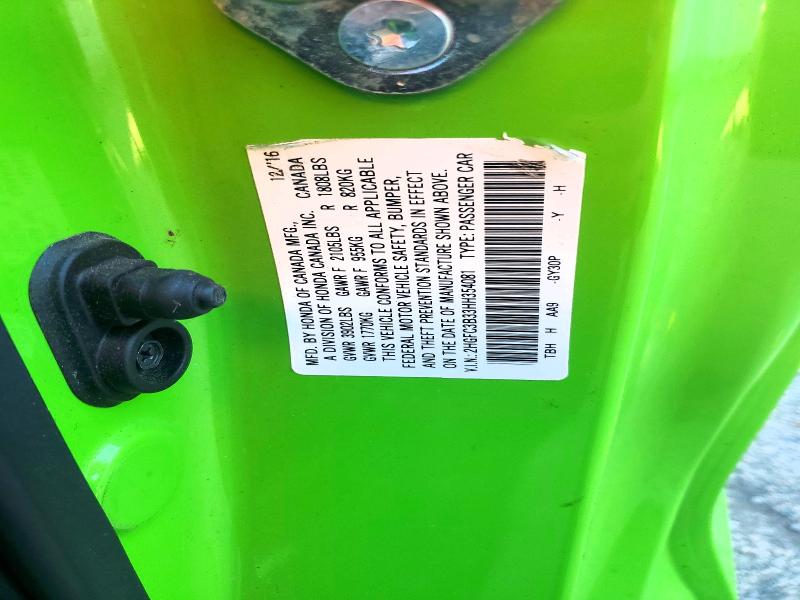 Aukcja sprzedaży 2017 Honda Civic, vin: 2HGFC3B33HH354081, numer aukcji: 58143866