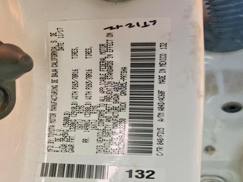 Продаж на аукціоні авто 2018 Toyota Tacoma, vin: 3TMCZ5AN9JM122350, номер лоту: 55740486