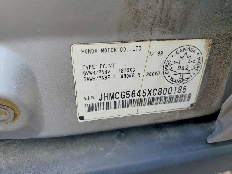 Продажа на аукционе авто 1999 Honda Accord, vin: JHMCG5645XC800185, номер лота: 56240716