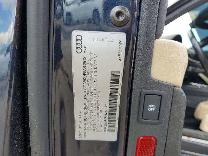 Aukcja sprzedaży 2017 Audi A4, vin: WAUENAF48HN021701, numer aukcji: 57965336