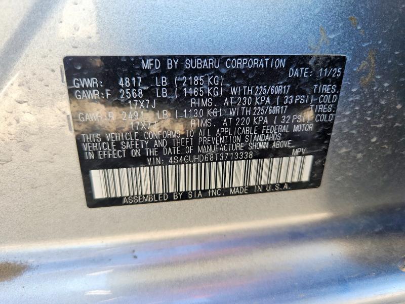 2026 Subaru Crosstrek მანქანა იყიდება აუქციონზე, vin: 4S4GUHD68T3713338, აუქციონის ნომერი: 57168696