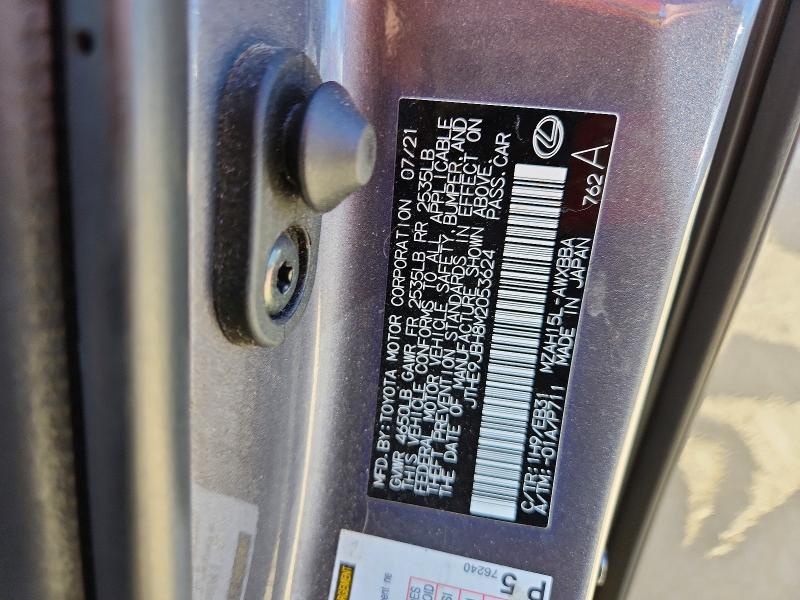 57373696 :رقم المزاد ، JTHE9JBH8M2053624 vin ، 2021 Lexus Ux مزاد بيع