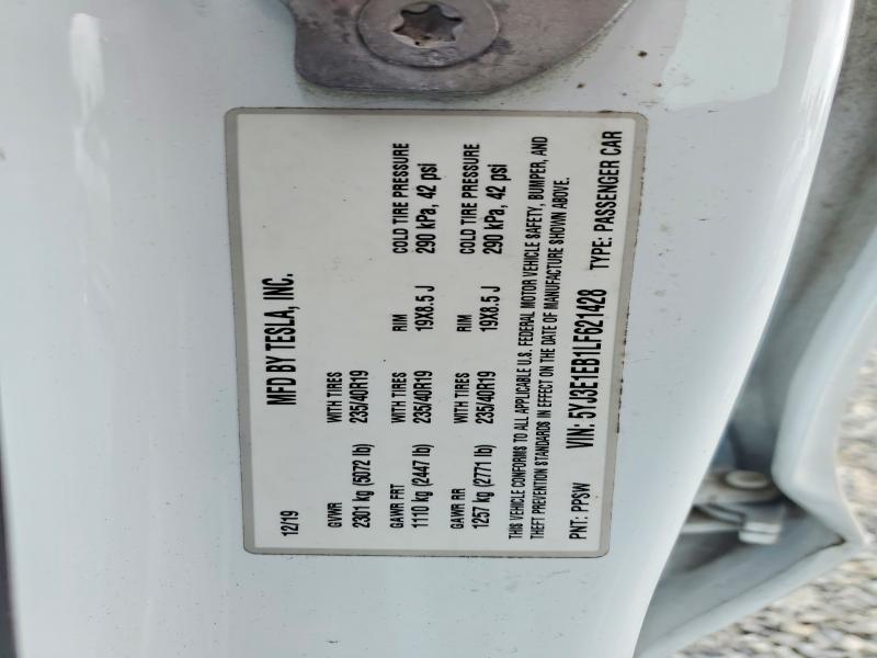 Продаж на аукціоні авто 2020 Tesla Model 3, vin: 5YJ3E1EB1LF621428, номер лоту: 85610695