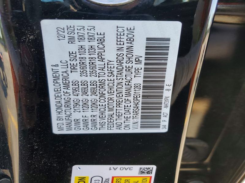 Продажа на аукционе авто 2023 Honda Cr-v, vin: 7FARS4H43PE011283, номер лота: 56044746