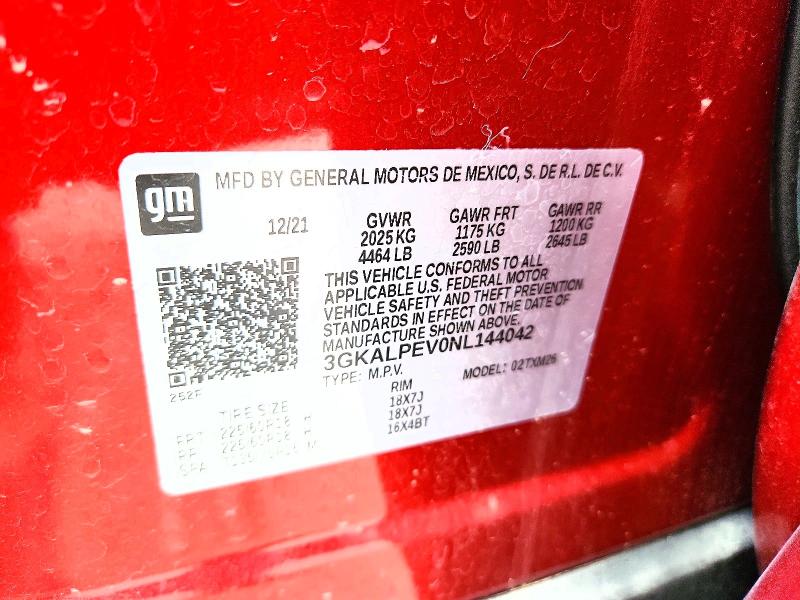 2022 Gmc Terrain მანქანა იყიდება აუქციონზე, vin: 3GKALPEV0NL144042, აუქციონის ნომერი: 53972136