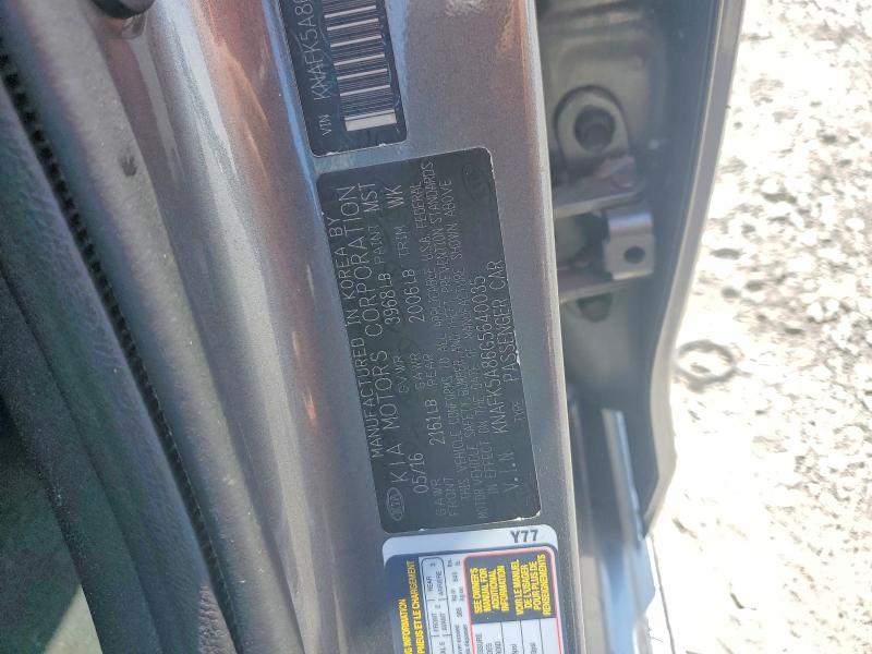 Aukcja sprzedaży 2016 Kia Forte, vin: KNAFK5A86G5640035, numer aukcji: 55689386