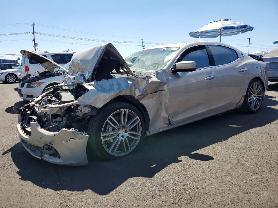 2014 Maserati Ghibli მანქანა იყიდება აუქციონზე, vin: ZAM57RTA3E1086525, აუქციონის ნომერი: 58900606