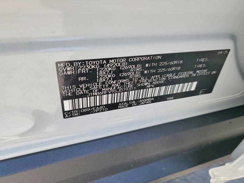 Продаж на аукціоні авто 2025 Toyota Rav4, vin: JTMB6RFV9SJ079311, номер лоту: 55068316