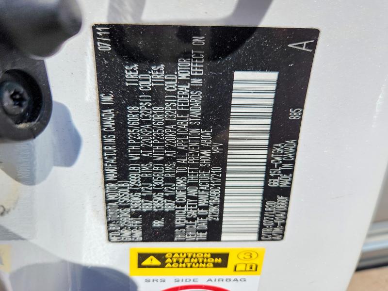 Aukcja sprzedaży 2011 Lexus Rx, vin: 2T2BK1BA9BC117210, numer aukcji: 55949566