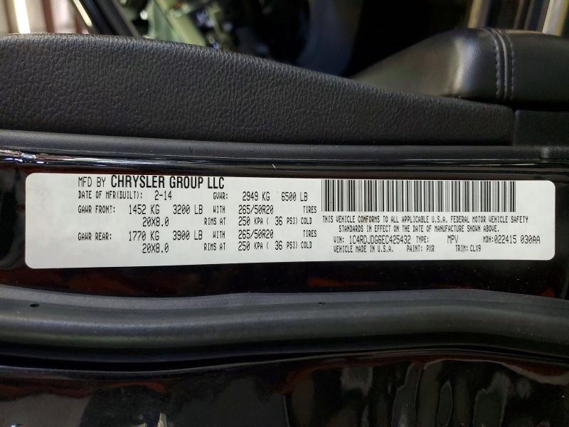 Aukcja sprzedaży 2014 Dodge Durango, vin: 1C4RDJDG6EC425432, numer aukcji: 56836876