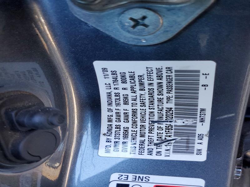 Aukcja sprzedaży 2010 Honda Civic, vin: 19XFA1F85AE020294, numer aukcji: 57059596