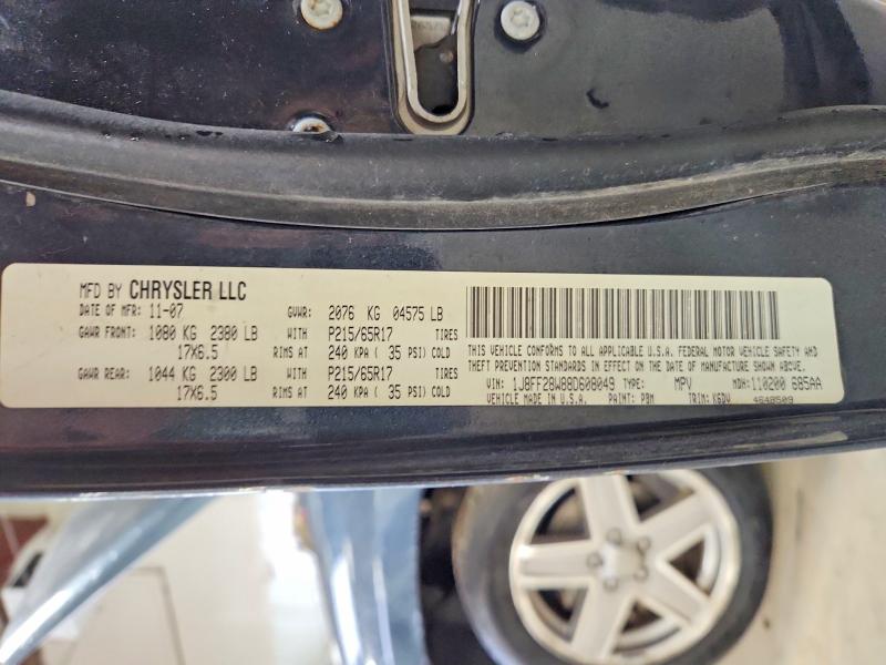 55973316 :رقم المزاد ، 1J8FF28W88D608049 vin ، 2008 Jeep Patriot مزاد بيع