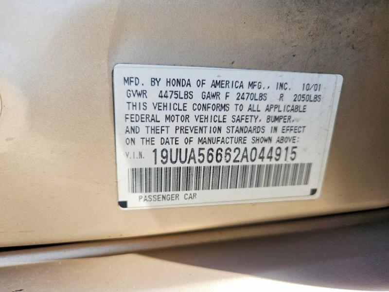 56306956 :رقم المزاد ، 19UUA56662A044915 vin ، 2002 Acura 3.2tl مزاد بيع