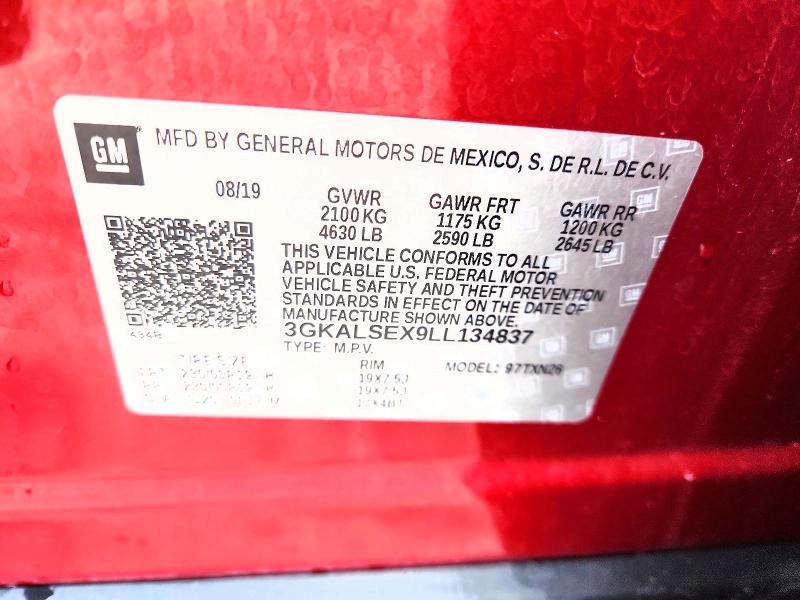 Aukcja sprzedaży 2020 Gmc Terrain, vin: 3GKALSEX9LL134837, numer aukcji: 56437266