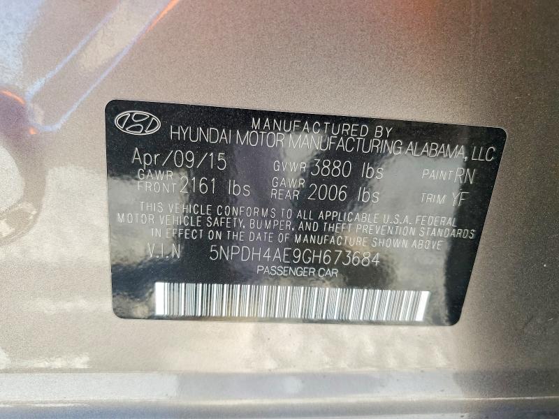 Aukcja sprzedaży 2016 Hyundai Elantra, vin: 5NPDH4AE9GH673684, numer aukcji: 56083356
