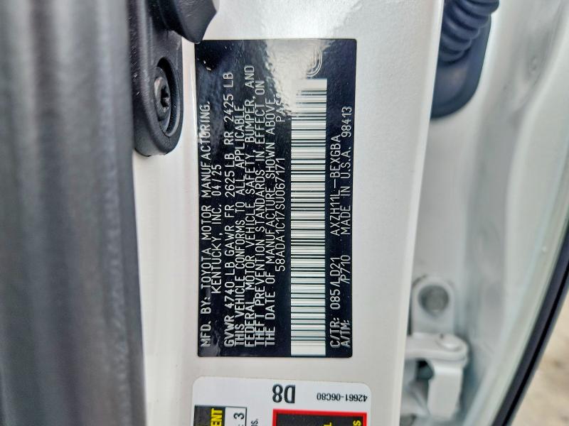 Aukcja sprzedaży 2025 Lexus Es 300h, vin: 58ADA1C17SU067171, numer aukcji: 56299186