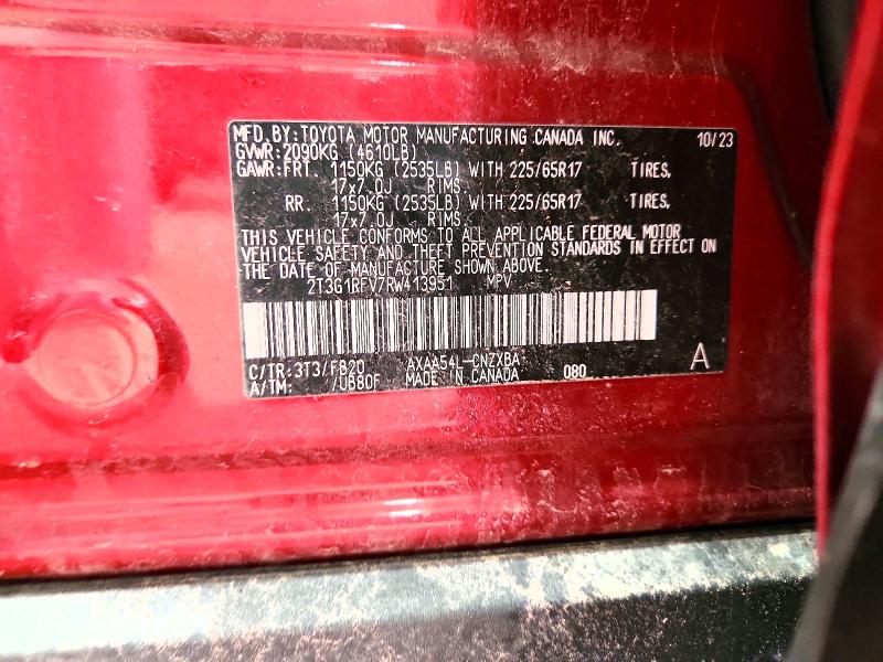 Aukcja sprzedaży 2024 Toyota Rav4, vin: 2T3G1RFV7RW413951, numer aukcji: 57179646