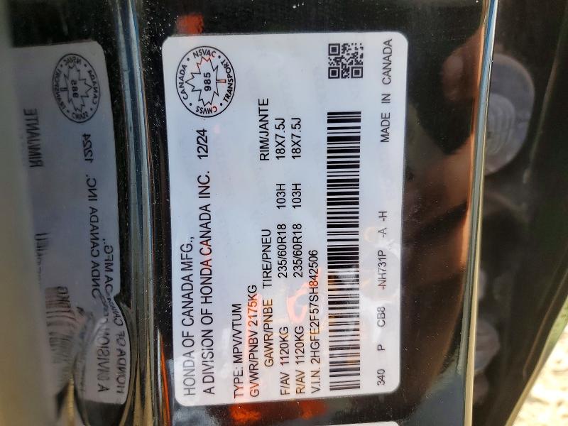 Продажа на аукционе авто 2025 Honda Civic, vin: 2HGFE2F57SH842506, номер лота: 56266916
