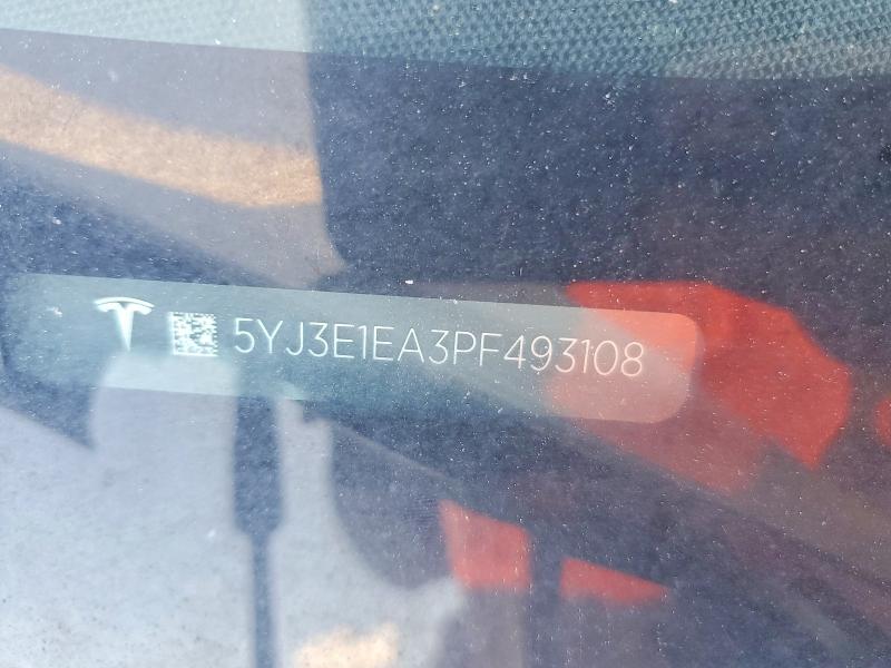 55979386 :رقم المزاد ، 5YJ3E1EA3PF493108 vin ، 2023 Tesla Model 3 مزاد بيع