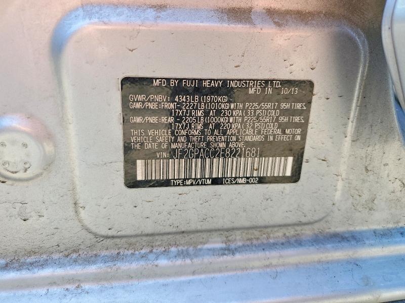 Aukcja sprzedaży 2014 Subaru Xv Crosstrek, vin: JF2GPACC2E8221681, numer aukcji: 57061436