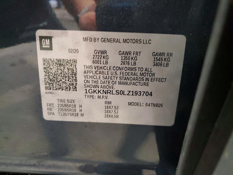 Продажа на аукционе авто 2020 Gmc Acadia, vin: 1GKKNRLS0LZ193704, номер лота: 58421956