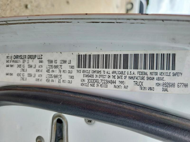 Продаж на аукціоні авто 2012 Dodge Ram 3500, vin: 3C63DRGL7CG304844, номер лоту: 58628036