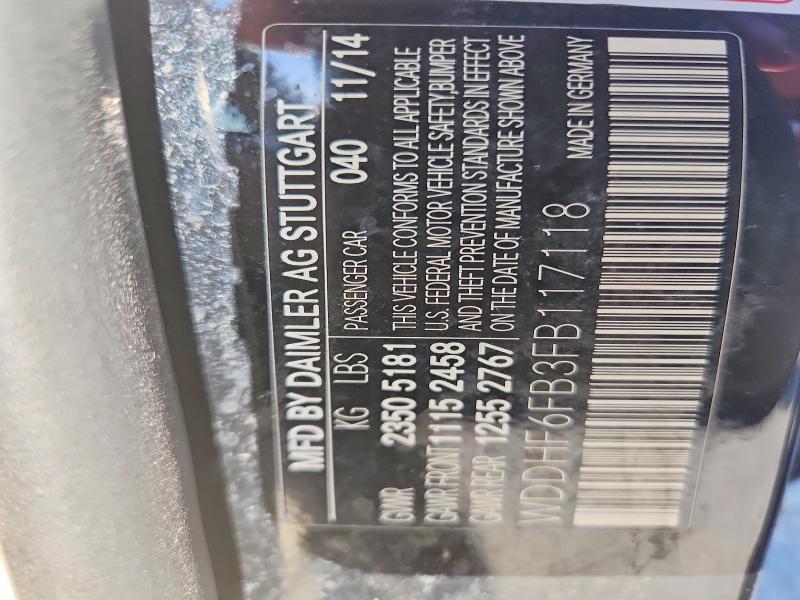 77250255 :رقم المزاد ، WDDHF6FB3FB117118 vin ، 2015 Mercedes-benz E مزاد بيع