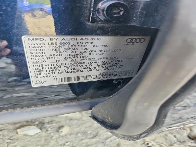 Продажа на аукционе авто 2017 Audi Q7, vin: WA1LAAF72HD023671, номер лота: 58134156