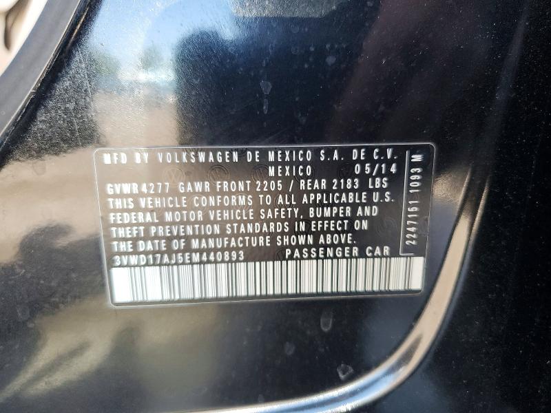 Aukcja sprzedaży 2014 Volkswagen Jetta, vin: 3VWD17AJ5EM440893, numer aukcji: 55831986