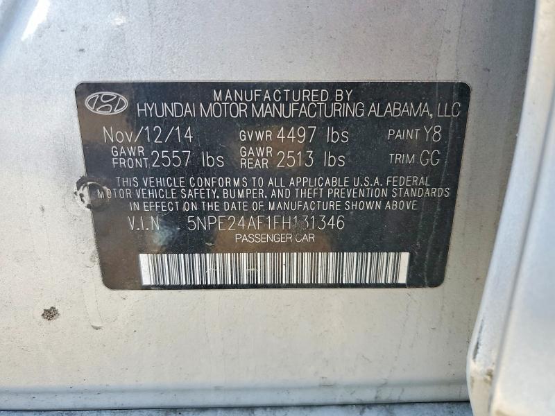 Продажа на аукционе авто 2015 Hyundai Sonata, vin: 5NPE24AF1FH131346, номер лота: 57081586