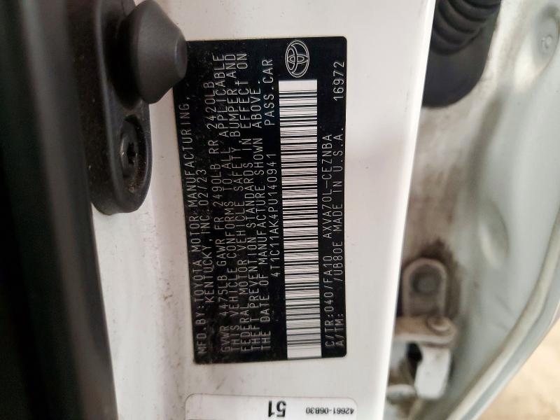 Aukcja sprzedaży 2023 Toyota Camry, vin: 4T1C11AK4PU140941, numer aukcji: 58219856